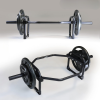 Barbell Olympic Trap Bar and Shrug Bar for Deadlifts