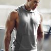 Men's 2 Pack Workout Hooded Tank Tops Bodybuilding