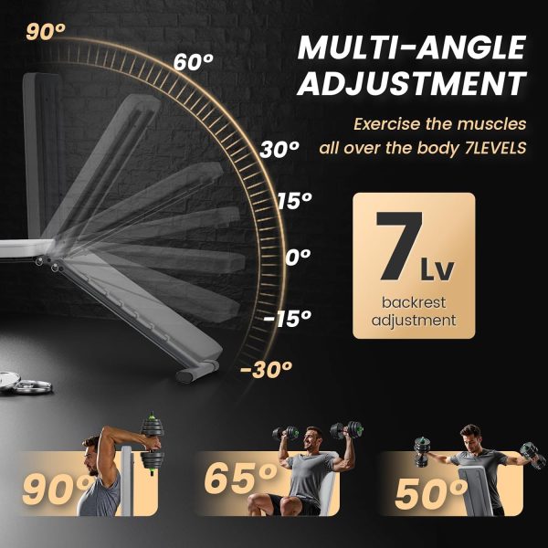 Adjustable Weight Bench for Home Gym,1025 LB Stable Workout Benches for Full Body