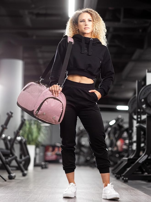 Gym Bag for Men & Women with Shoe & Wet Compartment