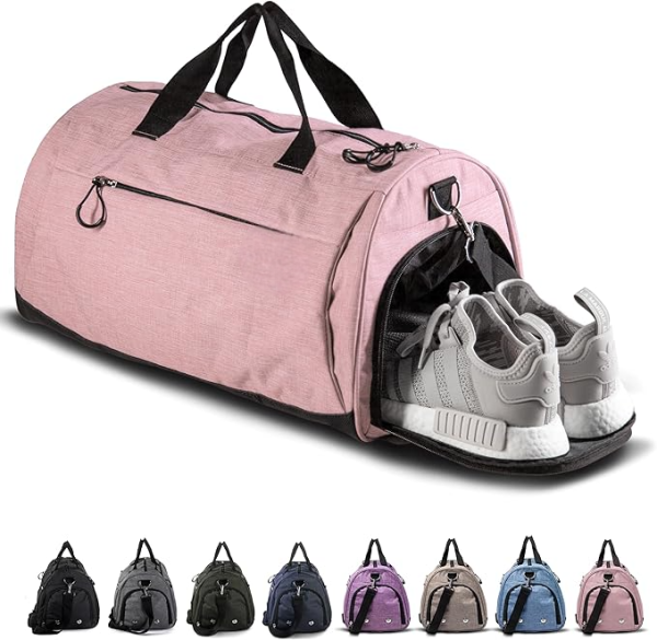 Gym Bag for Men & Women with Shoe & Wet Compartment