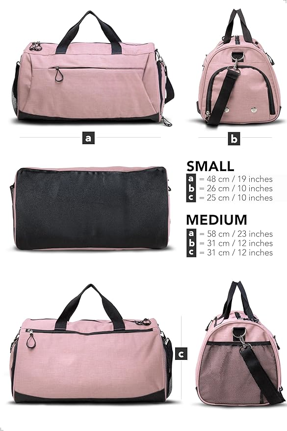 Gym Bag for Men & Women with Shoe & Wet Compartment